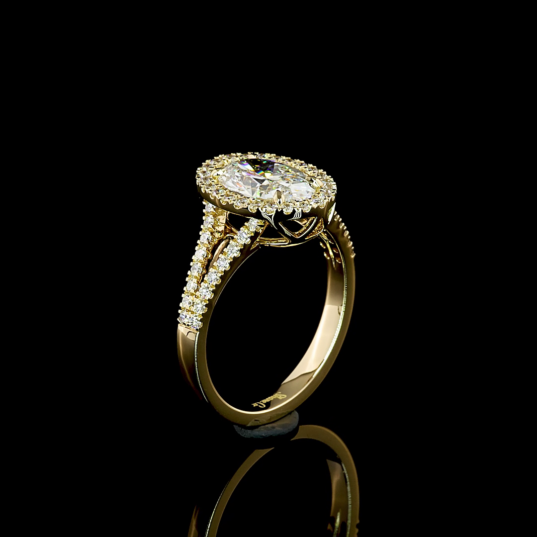 Oval Halo With Split Band